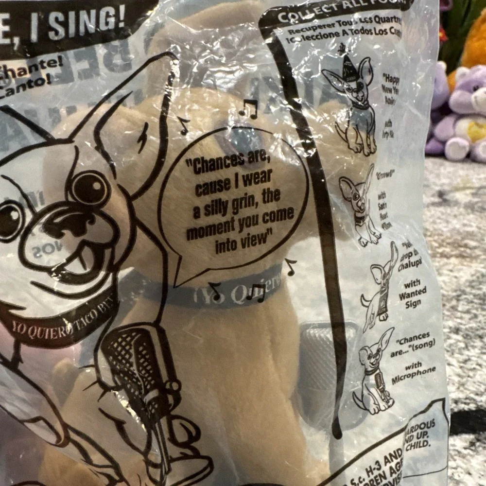 Vintage Yo Quiero Taco Bell Plush Talking Dog-Sealed, Sitting With Microphone‎